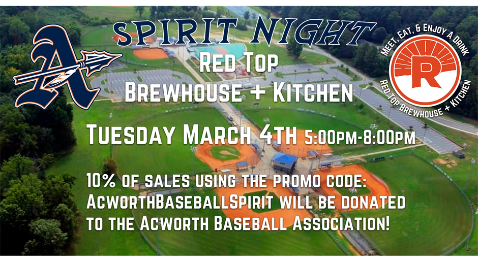 Spirt night at RedTop Brewhouse March 4th